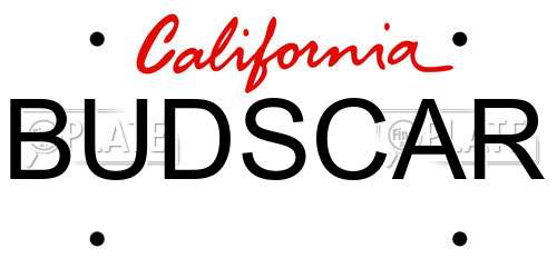 BUDSCAR California License Plate