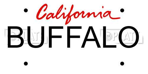 BUFFALO California License Plate