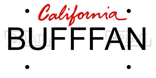 BUFFFAN California License Plate