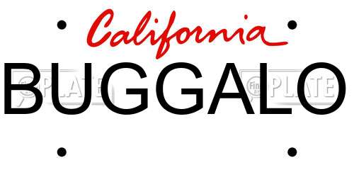 BUGGALO California License Plate