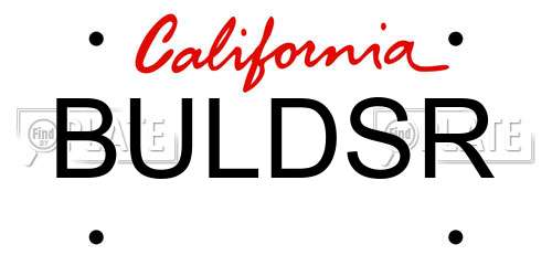 BULDSR California License Plate