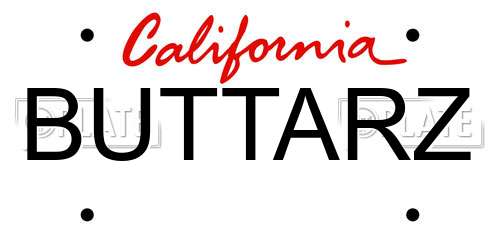 BUTTARZ California License Plate