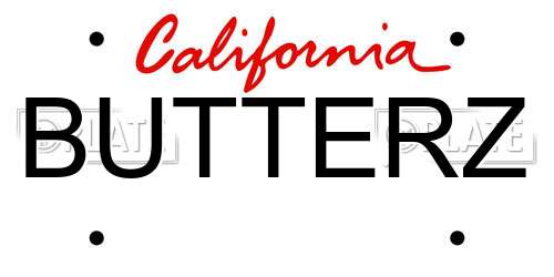 BUTTERZ California License Plate