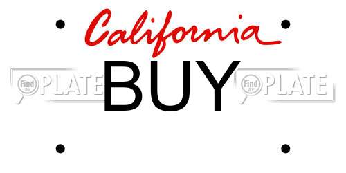 BUY California License Plate