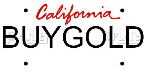 BUYGOLD California License Plate