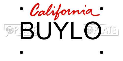 BUYLO California License Plate