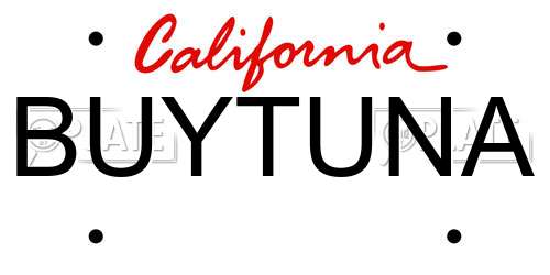 BUYTUNA California License Plate