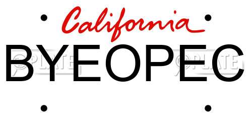 BYEOPEC California License Plate