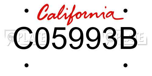 C05993B California License Plate