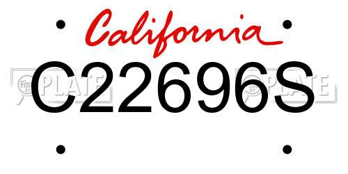 C22696S California License Plate