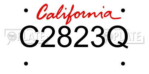 C2823Q California License Plate