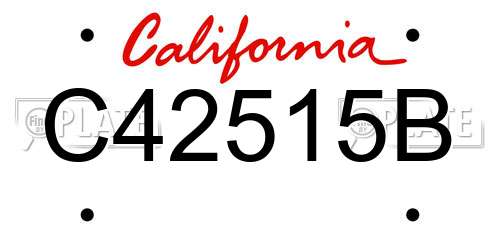 C42515B California License Plate