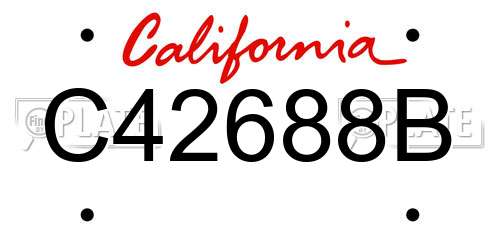 C42688B California License Plate