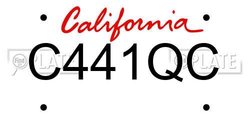 C441QC California License Plate
