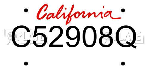 C52908Q California License Plate