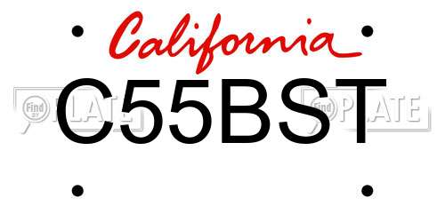 C55BST California License Plate