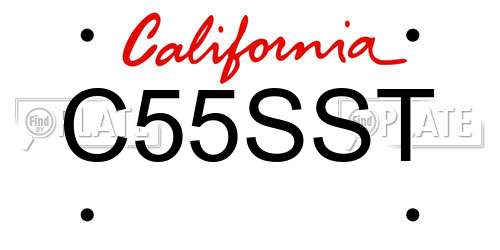C55SST California License Plate