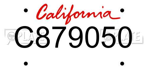 C879050 California License Plate