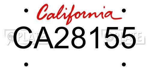 CA28155 California License Plate