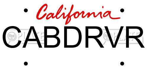 CABDRVR California License Plate