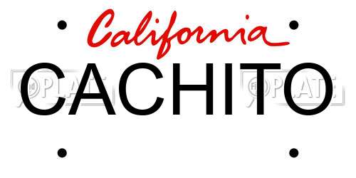 CACHITO California License Plate