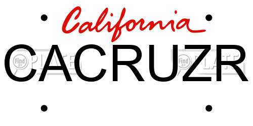 CACRUZR California License Plate