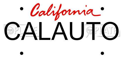 CALAUTO California License Plate