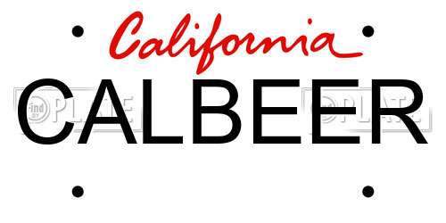 CALBEER California License Plate