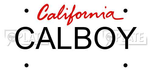 CALBOY California License Plate