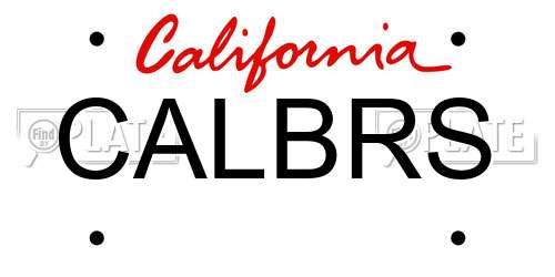 CALBRS California License Plate
