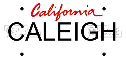 CALEIGH California License Plate