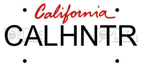 CALHNTR California License Plate