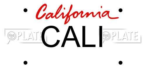 CALI California License Plate