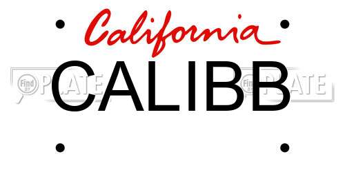 CALIBB California License Plate