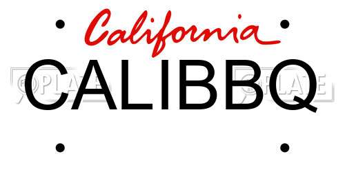 CALIBBQ California License Plate