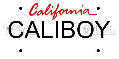 CALIBOY California License Plate