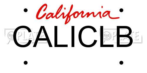 CALICLB California License Plate
