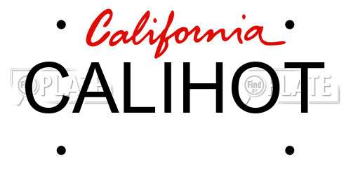 CALIHOT California License Plate