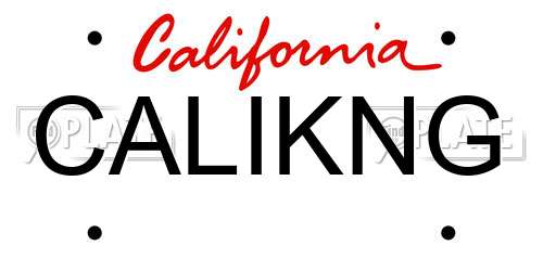 CALIKNG California License Plate