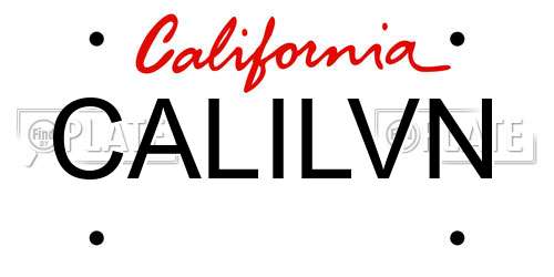 CALILVN California License Plate