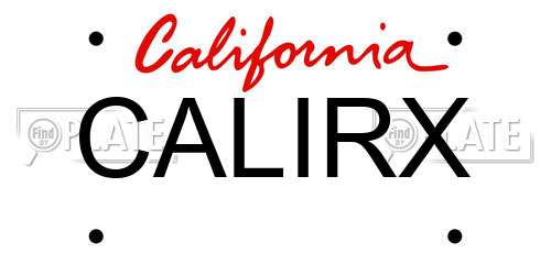 CALIRX California License Plate