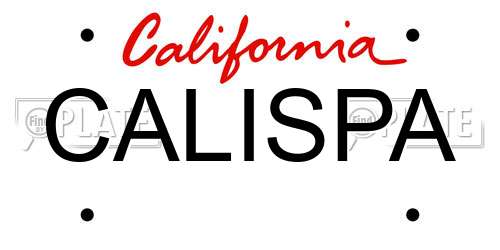 CALISPA California License Plate