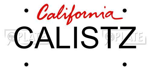 CALISTZ California License Plate