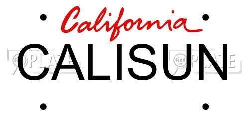 CALISUN California License Plate