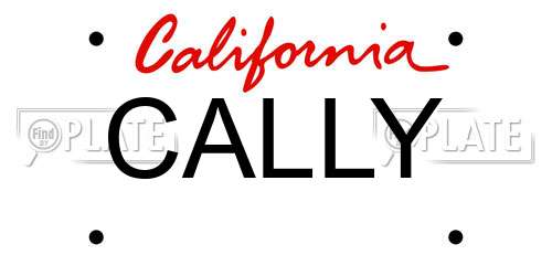 CALLY California License Plate