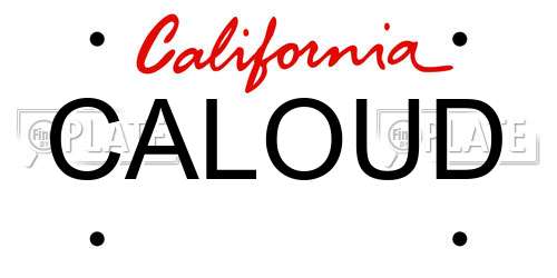 CALOUD California License Plate
