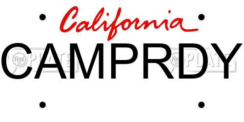 CAMPRDY California License Plate