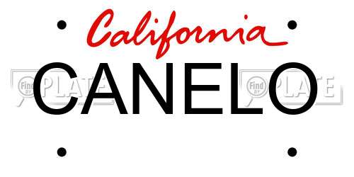 CANELO California License Plate