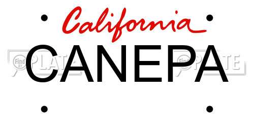 CANEPA California License Plate