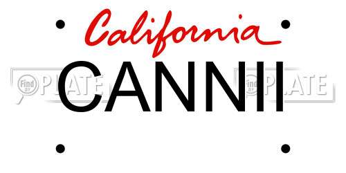 CANNII California License Plate